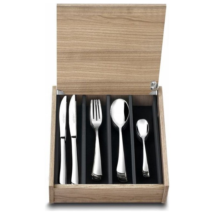LA TABLE D'ALBERT Ménagere 48 pces Inox ELEGANCE - coffret en bois