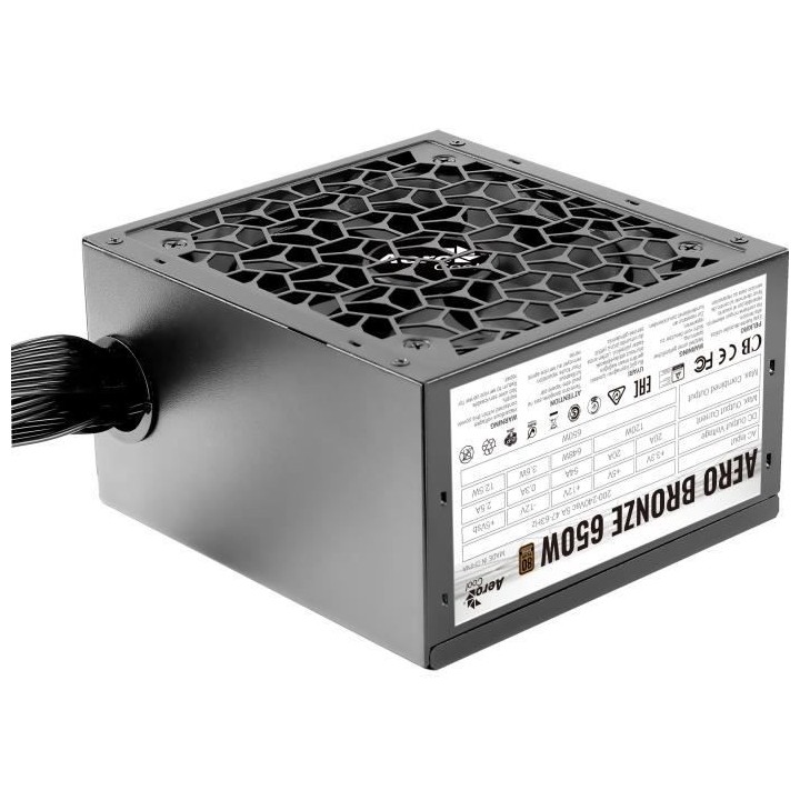 Alimentation PC non modulaire - AEROCOOL - Aero Bronze 650W (80+Bronze