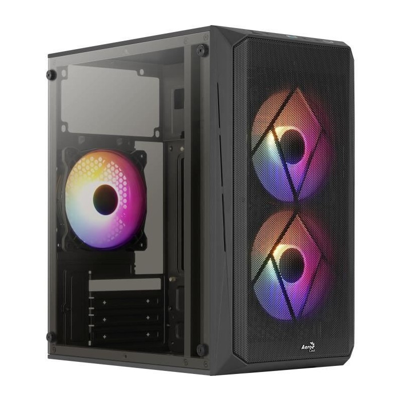 Boîtier PC - AEROCOOL - CS-107-A V2 - Boitier sans alimentation - Mini tour - Format Micro-ATX - Noir ( ACCS-PC14032.11 )