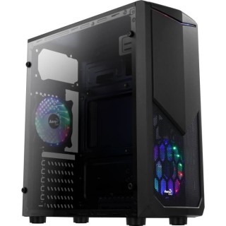 AEROCOOL BOITIER PC Tomahawk A - RGB - Moyen Tour - Noir - Format ATX