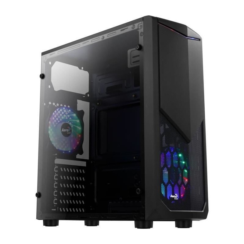 AEROCOOL BOITIER PC Tomahawk A - RGB - Moyen Tour - Noir - Format ATX (ACCM-PV17122.11)