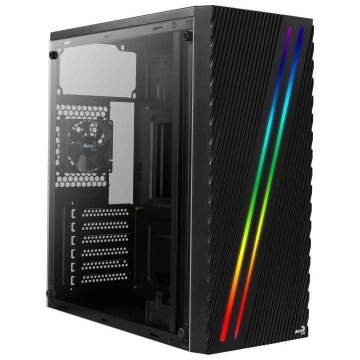 Aerocool STREAK - Boîtier PC ATX RGB - Panneau Latéral - Ventilateur