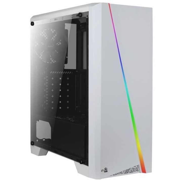 AEROCOOL BOITIER PC Cylon - RGB - Moyen Tour - Blanc - Format ATX (ACC