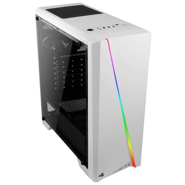 AEROCOOL BOITIER PC Cylon - RGB - Moyen Tour - Blanc - Format ATX (ACC