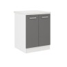 ULTRA Meuble bas de cuisine L 60 cm avec plan de travail inclus - Gris