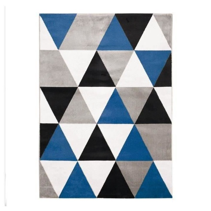 TAO SCANDI Tapis de salon - 120 x 170 cm - Polypropylene - Bleu