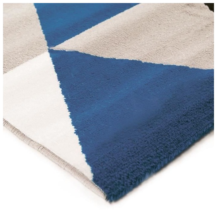 TAO SCANDI Tapis de salon - 120 x 170 cm - Polypropylene - Bleu