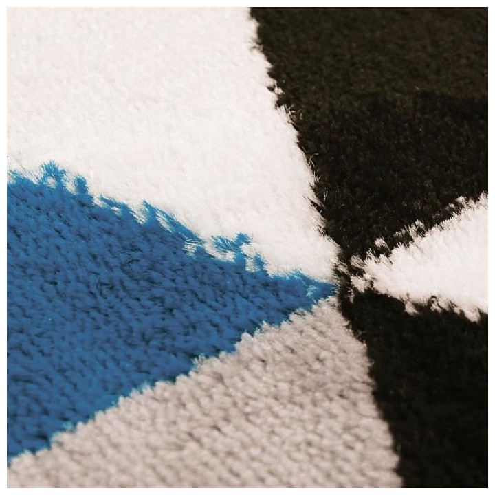 TAO SCANDI Tapis de salon - 120 x 170 cm - Polypropylene - Bleu