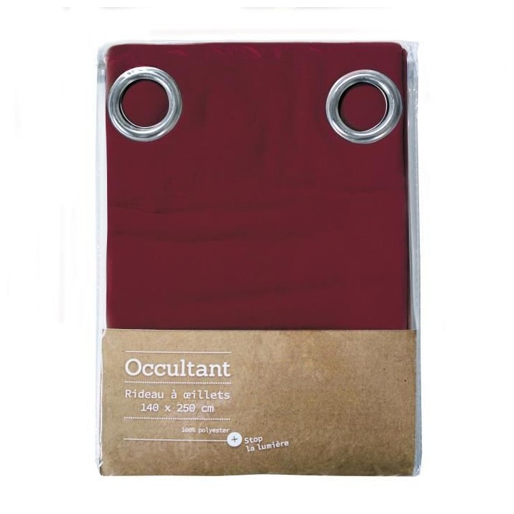 Rideau occultant Strong - 140 x 250 cm - Bordeaux