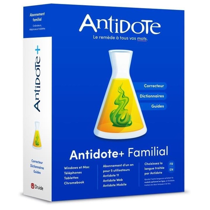 MYSOFT Antidote+ Familial - Abonnement 1 an - 5 utilisateurs (Antidote