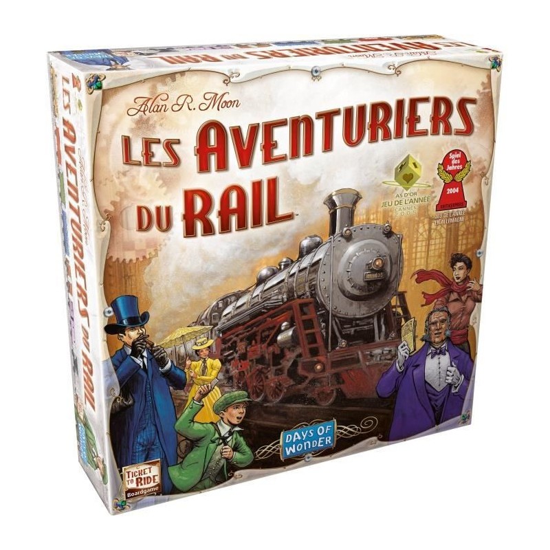 Days of Wonder | Les Aventuriers du Rail | Unbox Now | Jeu de société | a partir de 8 ans | 2 a 5 joueurs | Compatible avec Al