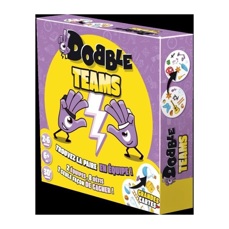 Zygomatic | Dobble : Jouez en équipe | Jeu de société | a partir de 6 ans | 2 a 8 joueurs | 15 minutes