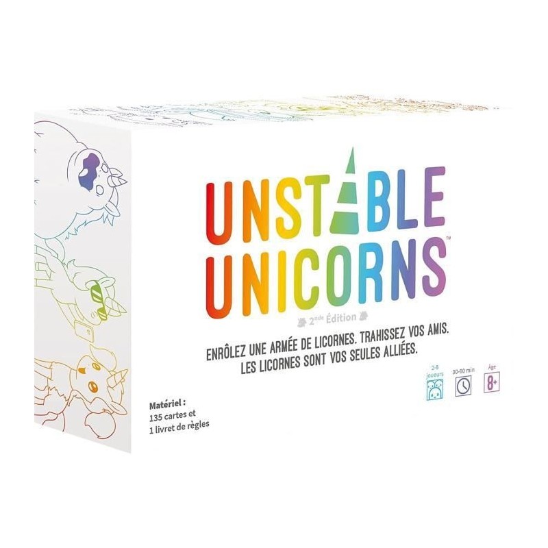 TeeTurtle | Unstable Unicorns | Jeu de société | a partir de 8 ans | 2 a 8 joueurs | 30 a 60 minutes