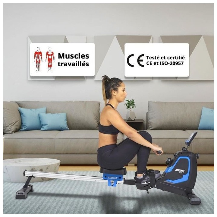 Rameur - Résistance magnétique a 8 niveaux - STRIALE - SR-911