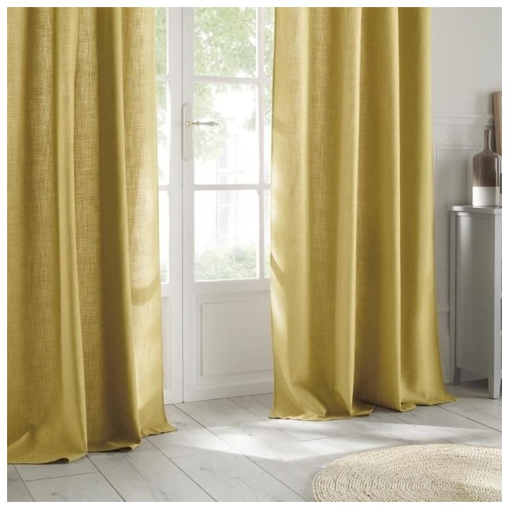 Rideau Clem - 140 x 260 cm - Jaune Ocre