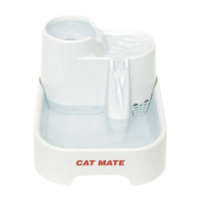 KERBL Abreuvoir CatMate - 2000 ml - Blanc - Pour chat et chien