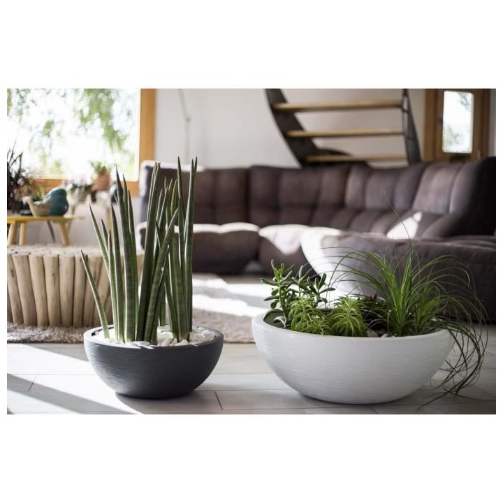 EDA PLASTIQUE - Pot vasque Graphit'Up Ø 30 - 5,5L - Gris anthracite