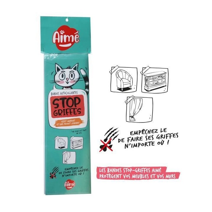 AIME Stop griffe adhésif - Pour chat