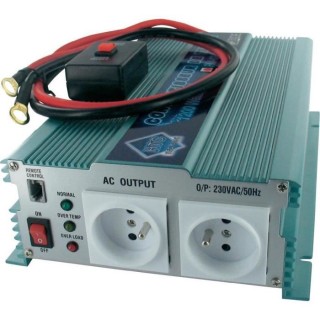 Convertisseur Transformateur de Tension 12/220V 1200W avec Télécomma
