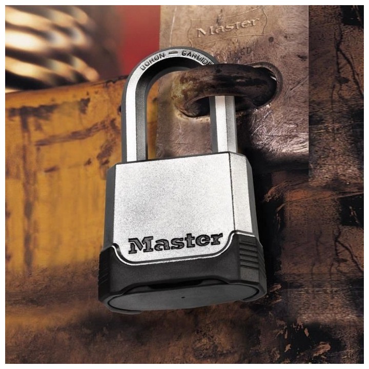 MASTER LOCK Cadenas Haute Sécurité [Combinaison et Clé] [Zinc] [Ans