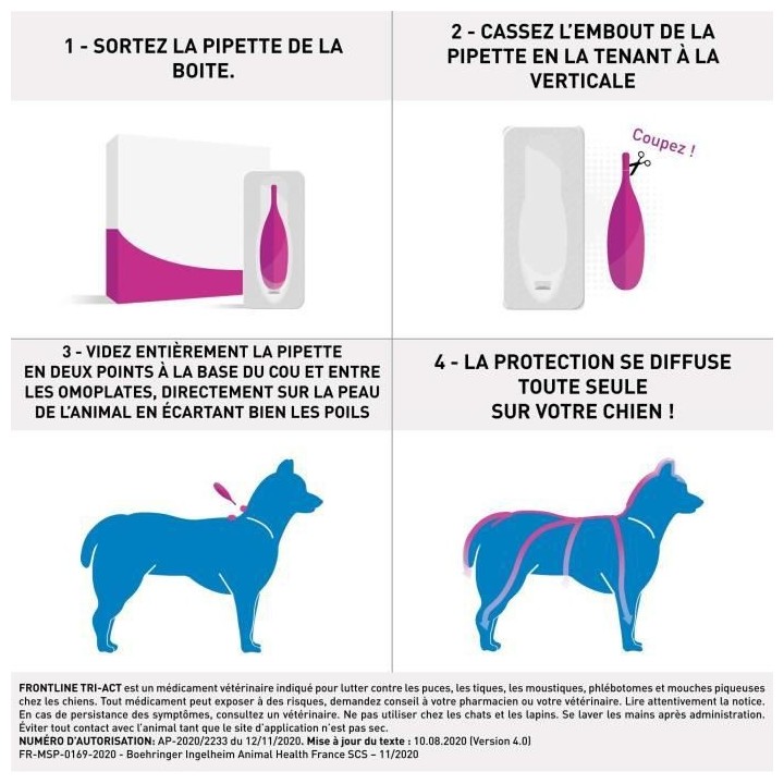 Frontline Tri-Act Chiens XS 2-5 kg 6 Pipettes
