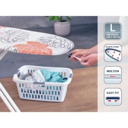 LEIFHEIT Housse table a repasser Cotton Comfort L/Universal 71602 Leifheit pour planche a repasser 140 x 45 cm maximum rembourra