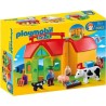 PLAYMOBIL - 6962 - PLAYMOBIL 1.2.3 - Ferme transportable avec animaux