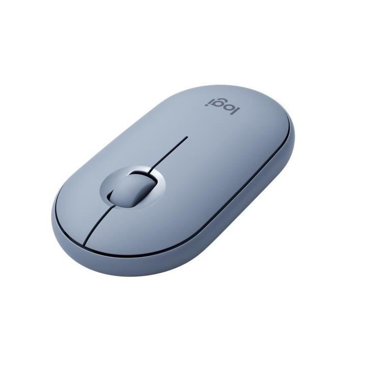 Souris Sans fil - LOGITECH - M350 PEBBLE - Clic Silencieux - Gris Bleu