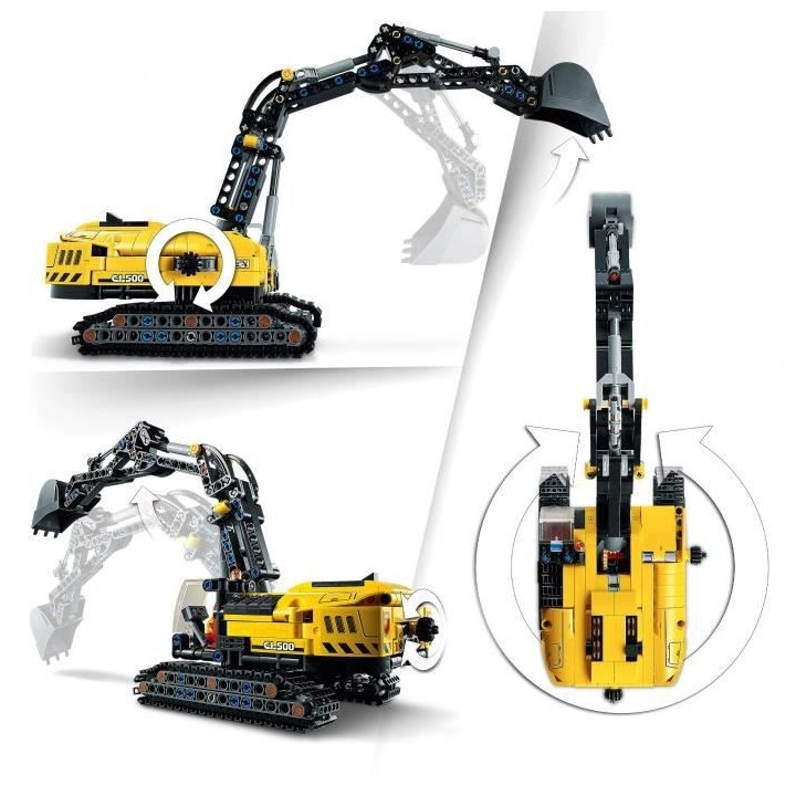 LEGO Technic 42121 Pelleteuse, Jouet de Construction, Engins Chantier,