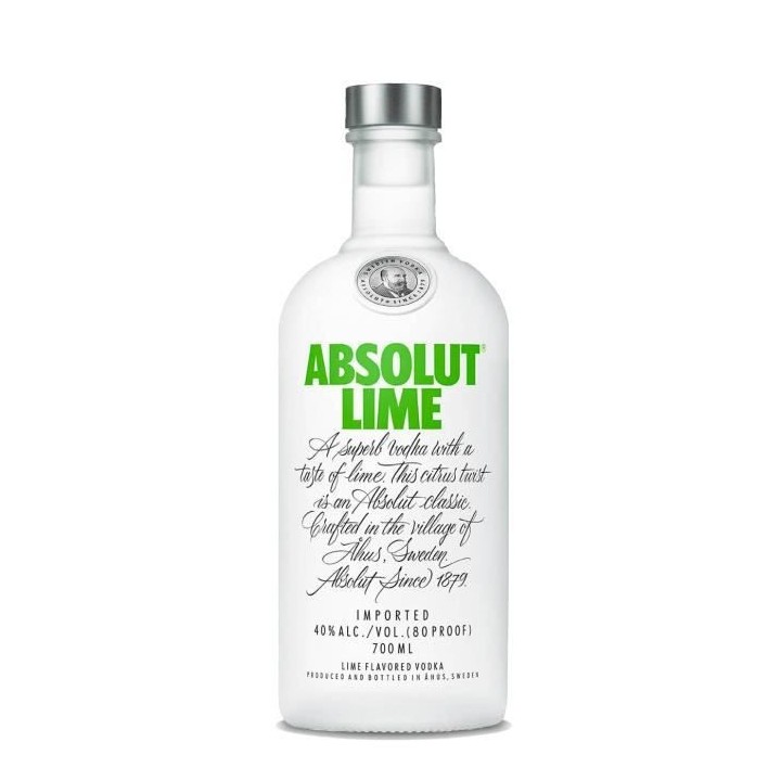 Absolut Lime - Vodka aromatisée - 40% - 70 cl