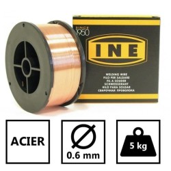 INE Bobine de fil a souder acier Mig-Mag Ø0,6 mm 5 kg