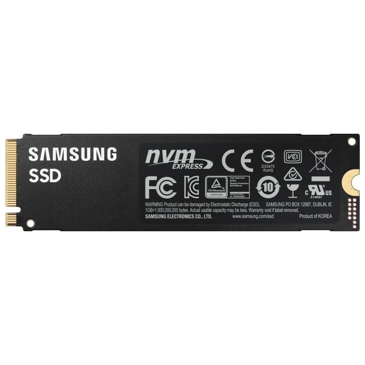 SAMSUNG - SSD Interne - 980 PRO - 500Go - M.2 NVMe (MZ-V8P500BW)