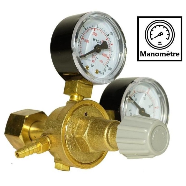 TECNOWELD Détendeur MIG/MAG/TIG Manometre/débitmetre pour bouteille