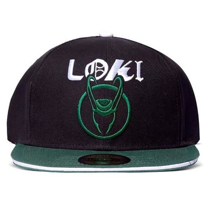 DIFUZED - Casquette - Loki : Logo - Noir, Vert et Blanc