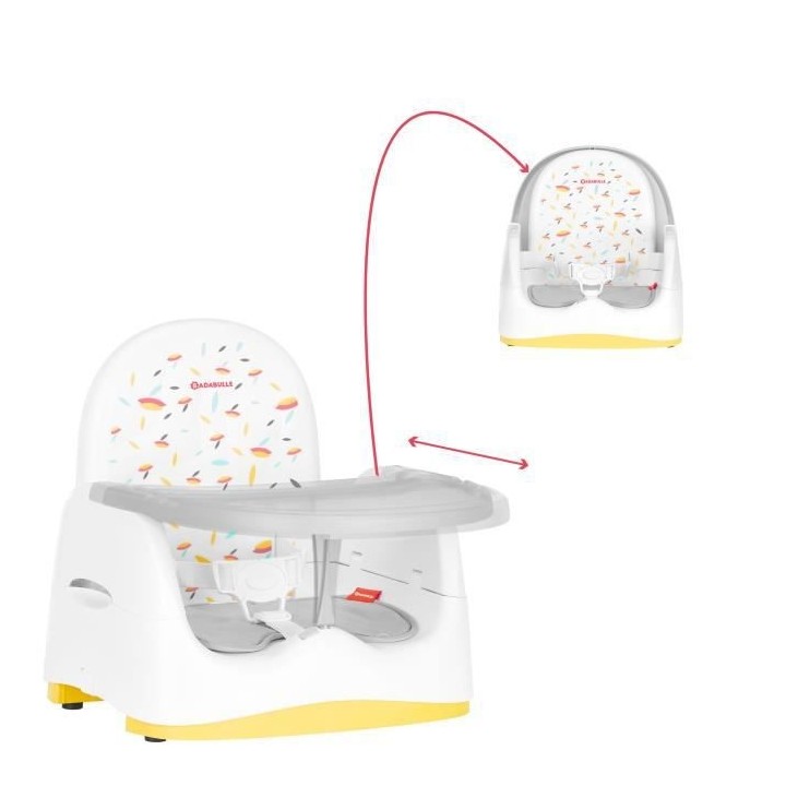 Badabulle Réhausseur de Chaise Home and Go, 6 - 36 mois, Sun