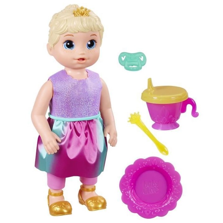 Baby Alive Poupée Princesse Ellie grandit !, poupée de 45 cm qui p