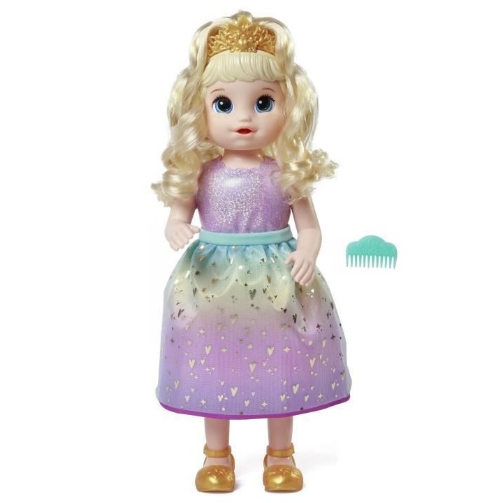 Baby Alive Poupée Princesse Ellie grandit !, poupée de 45 cm qui p