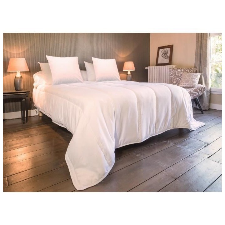 BLANREVE Couette tempérée Coton BIO - 300g/m² - 240x260cm