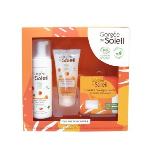 GORGEE DE SOLEIL Coffret Soins de Visage Bio : Mousse, Masque et Linge