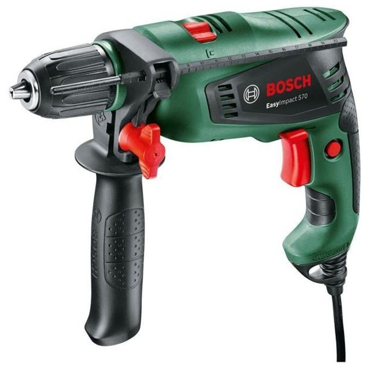Perceuse a percussion filaire BOSCH EasyImpact 570W (poignée supplém