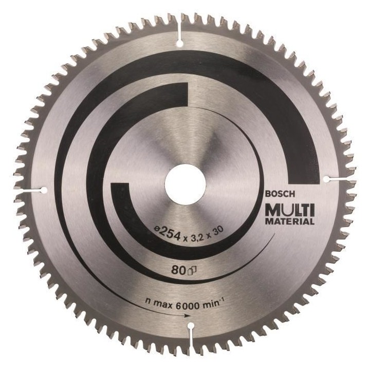 Lame de scie circulaire BOSCH PROFESSIONAL 254 x 30 x 3,2 mm (80 dents