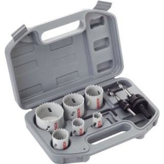 Coffret de 9 pieces de scies trépans bimétal HSS pour électricien -