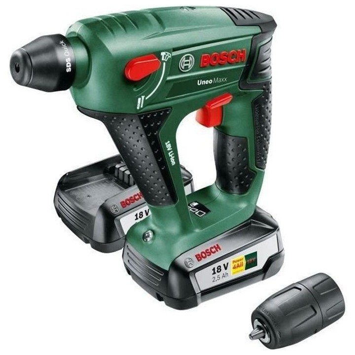 Perforateur sans fil Bosch - Uneo Maxx (Livrée avec 2 batteries 18V-2