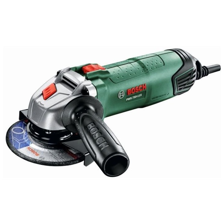 Meuleuse a main Bosch - PWS 750-115 (Livré avec 1 poignée supplémen
