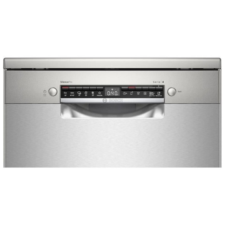 Lave-vaisselle pose-libre BOSCH SMS4HCI60E Série 4 - L 60 cm - Inox -