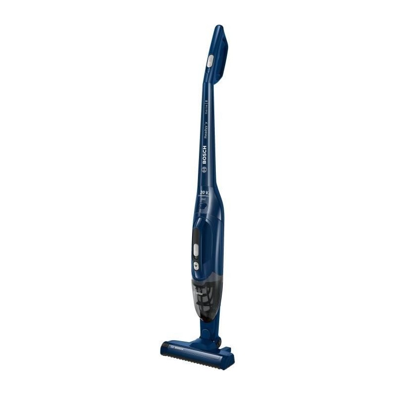 BOSCH BCHF2MX20 - Aspirateur balai sans fil Readyy'y 2en1 - 20 V max. - 44 mn d'autonomie - 2 vitesses - bac 400 ml - Bleu