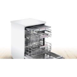 Lave-vaisselle pose libre BOSCH SMS4HCW60E Série 4 - Largeur 60 cm - Blanc - 14 couverts - Induction - 40 dB