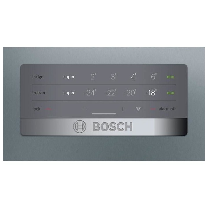 Réfrigérateur combiné pose-libre BOSCH - SER4 - Inox look - Vol.tot