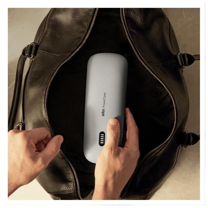 BRAUN PowerCase Étui de recharge de voyage pour rasoir - Argenté - C