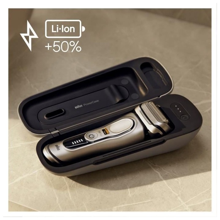BRAUN PowerCase Étui de recharge de voyage pour rasoir - Argenté - C